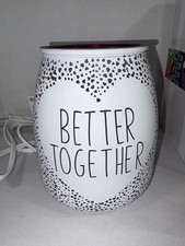 Wax Warmer Scentsy Better Together Hearts Excellent Condition 6"