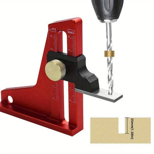 Profondità lavorazione legno 0-50 mm doppia scala strumento di precisione facile router sega da tavolo - Foto 3 di 10