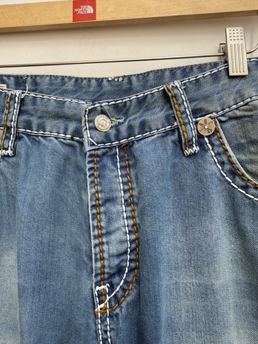 True Religion Billy Super T Jeans High Contrast Rope Stitch USA - Size 34 L29.5 - Picture 4 of 15