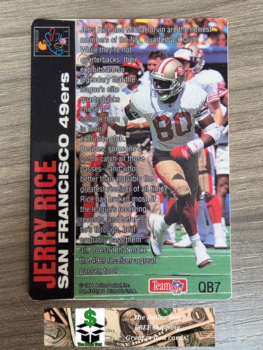 Carta Jerry Rice QB CLUB SILVER 1994 Action Packed #QB7 49ERS HOF - Foto 2 di 2