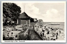 Wyk auf Föhr Promenade Beach Scene Germany Real Photo Postcard