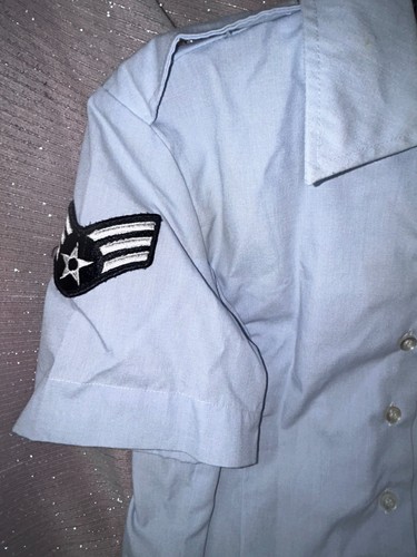 US Air Force 1550 Mujer Manga Corta Azul Camisa Uniforme 14 Corto - Imagen 2 de 5