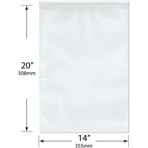 Bolsas de plástico con cierre de cremallera industrial Plymor 14" x 20", 6 mil - Imagen 2 de 3