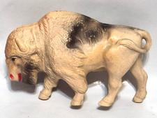 Vintage Viscoloid Toy Buffalo Figure 4" Celluloid, USA
