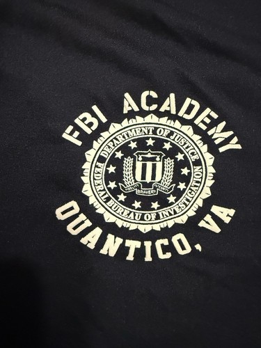 “FBI Academy Quantico VA” Black T-Shirt Federal Bureau of Investigation - Sz XL - Picture 2 of 6