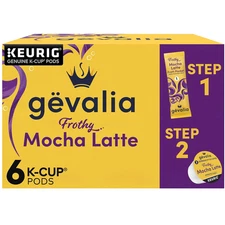 Frothy 2-Step Mocha Latte Espresso Keurig K-Cup® Coffee Pods & Froth Packets Kit