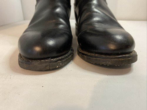 GOOD Justin Roper Mens Style 3133 Black Leather Western Cowboy Boot Size 6 D - Picture 3 of 12