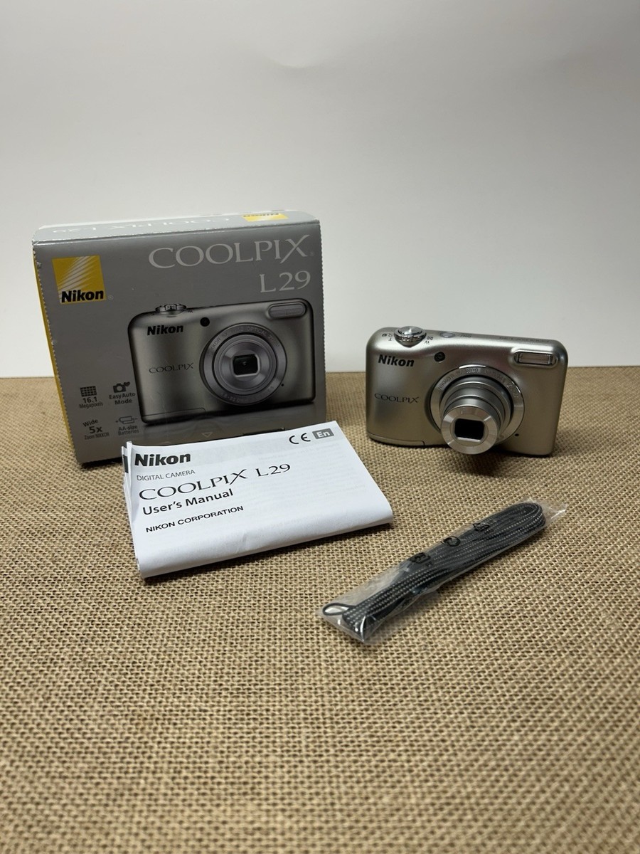Nikon COOLPIX L29 16.1MP Digital Camera - Silver for sale Nikon COOLPIX L29 16.1MP Digital Camera - Silver for sale