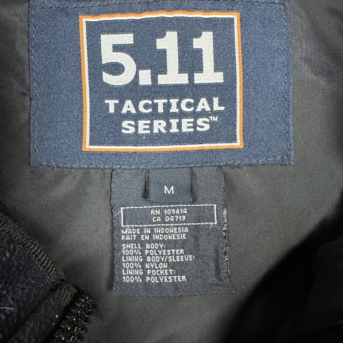5.11 Tactical Jacket Mens Medium Blue Fleece Convertible Vest Zip Sleeve 5 in 1 - Picture 4 of 9