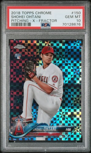 2018 TOPPS CHROME SHOHEI OHTANI X-FRACTOR ROOKIE #150 ANGELS RC PSA 10