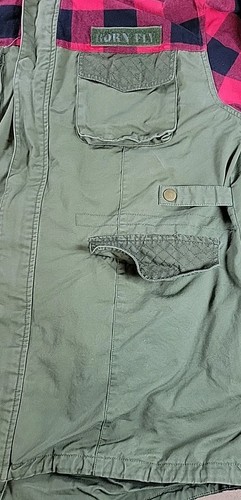 Born Fly 2XL Men's JACKET "ONLY THE FLY SURVIVE"  Anytown USA  FLANNEL SNAP ZIP - Picture 7 of 13