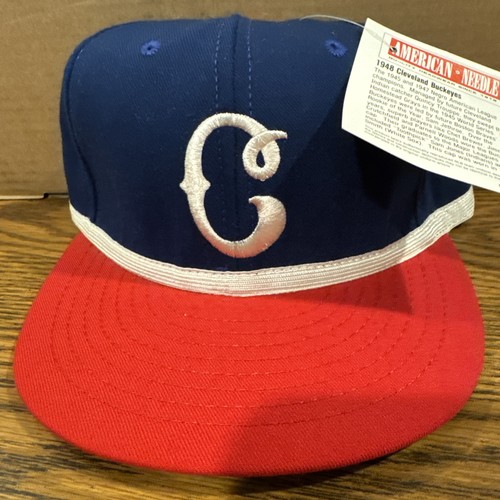 1948 Cleveland Buckeyes Hat Negro League 7 3/8 American Needle Black Diamond New - Picture 2 of 7