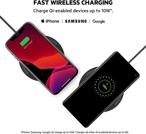 Belkin BoostCharge Wireless Charging Pad 10W (Qi-Certified Fast White  - Picture 2 of 6