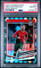 2023-24 Panini Donruss FIFA Soccer Cristiano Ronaldo Optic Argyle #44 PSA 10