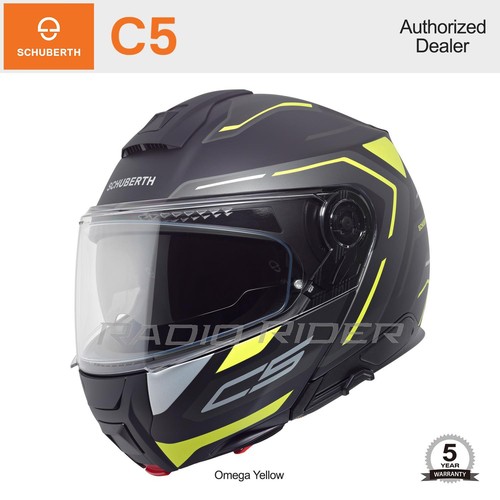 NEW Schuberth C5 Motorcycle Flip-Up Helmet | Omega Yellow | M | Free Shipping - Picture 2 of 4