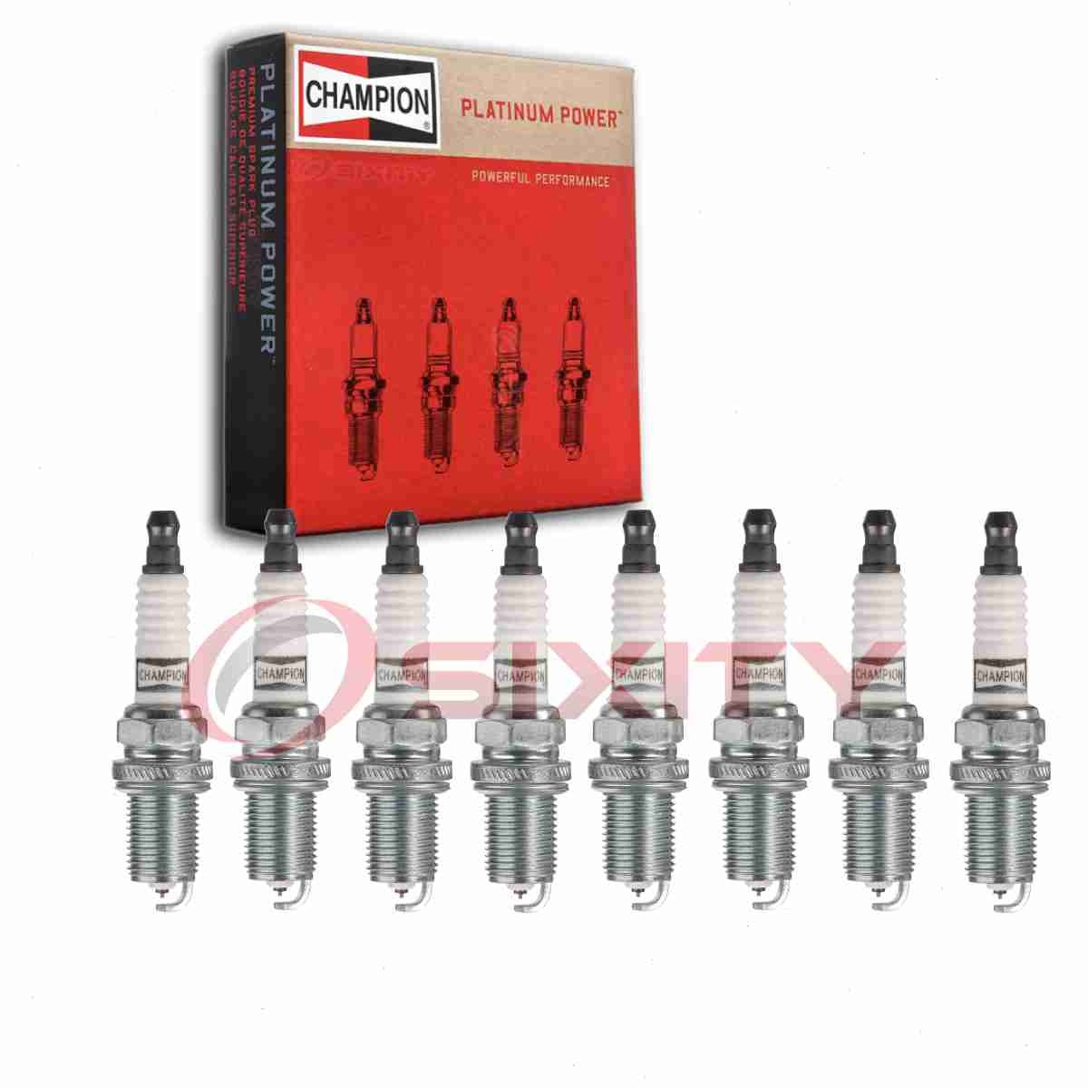 8 pc Champion Platinum Spark Plugs for 2003 Jaguar XKR 4.2L V8 Ignition zi