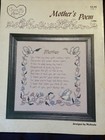 Cross My Heart Mother'S Poem Cross Stitch Leaflet flowers /butterflies Vtg 1983