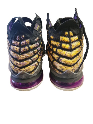 Zapatos de baloncesto Nike LeBron 17 Lakers para hombre talla 10 completos/negros BQ3177-004 CAJA ORIGINAL - Imagen 5 de 10