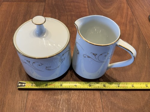 Vintage Noritake ‘DUETTO’ 6610 Japan Bone China Sugar & Creamer Set *NEW* - Picture 10 of 12
