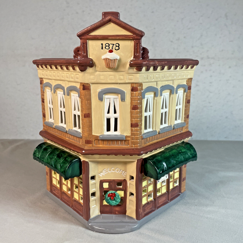 DEPT 56 Christmas Snow Village Bakery #5077-6 mit Box & Licht Vintage 1986 Retired - Bild 2 von 10
