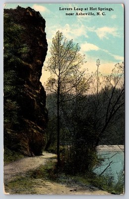 Lovers Leap Hot Springs Near Asheville North Carolina NC c1910 Postcard