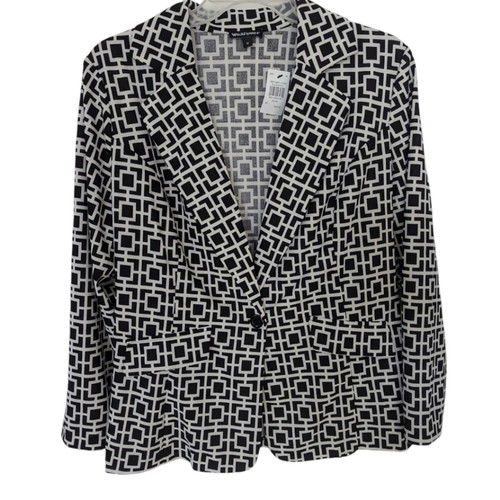 Blazer Wearever Geo Print Negro Blanco Ligero Talla 1X Nuevo Con Etiquetas - Imagen 3 de 9