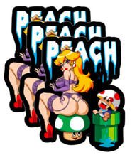 Princess Peach Mario Bros Adult 3 PC HQ Sticker Set
