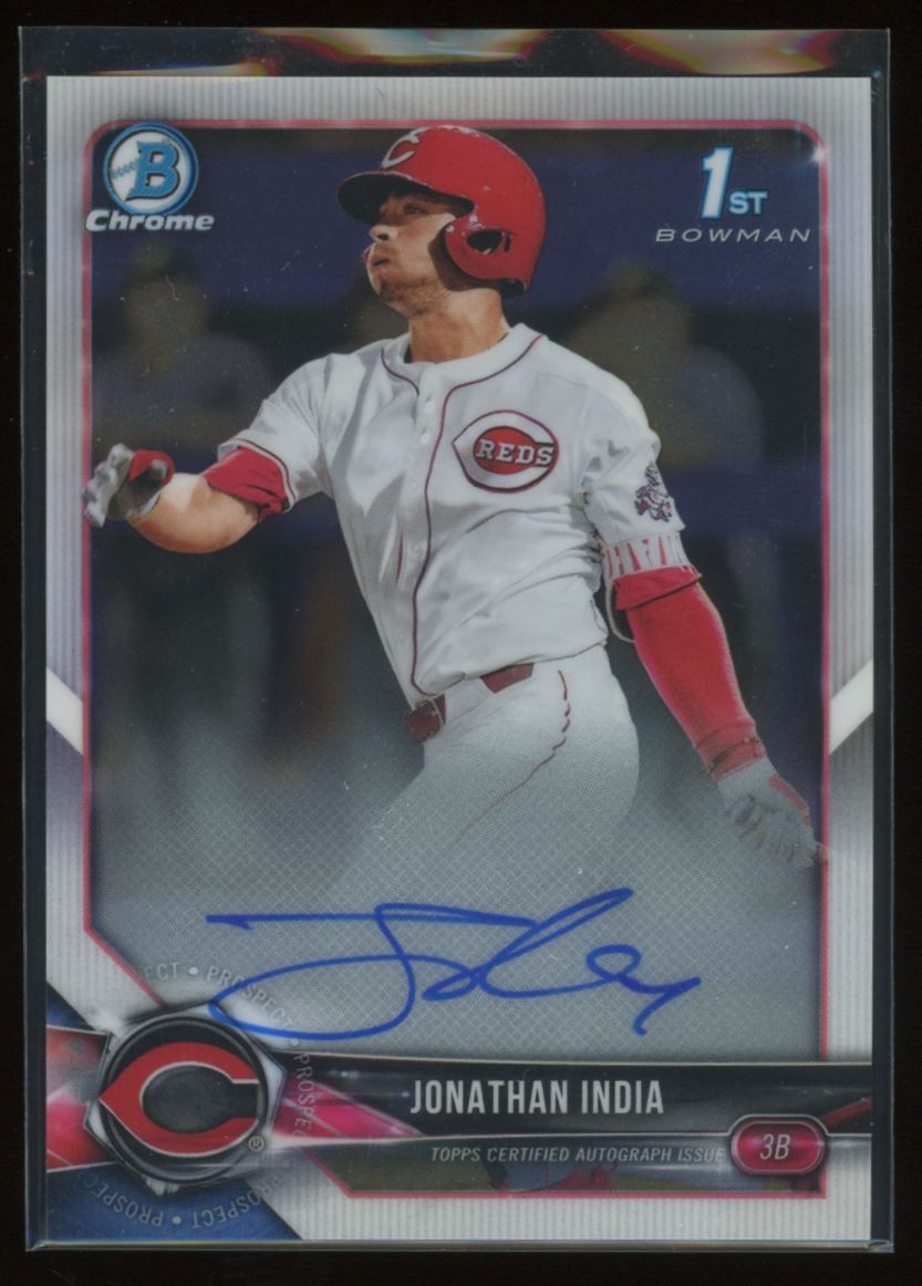 2018 Bowman Draft Chrome Pick Jonathan India Auto