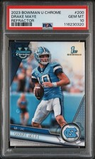 💎DRAKE MAYE💎2023 Bowman U Chrome #200 1st REFRACTOR PSA 10