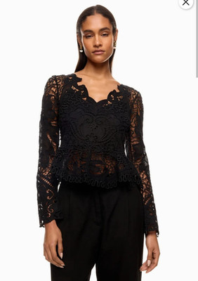 SEA NEW YORK GIANNA LACE TOP SIZE 10 MSRP $465