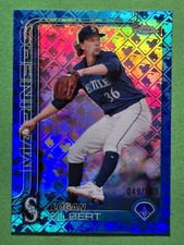 2025 Topps Chrome Logofractor #11 Logan Gilbert Blue /150