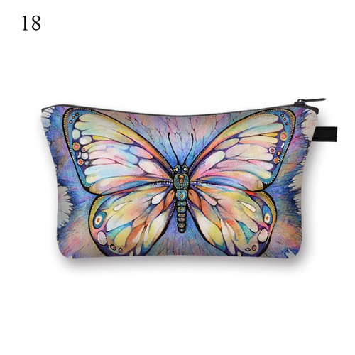 Handbag Butterfly Print Cosmetic Bag Storage Bag Cosmetic Bag Wash Bag Colorful☽ - Picture 18 of 37