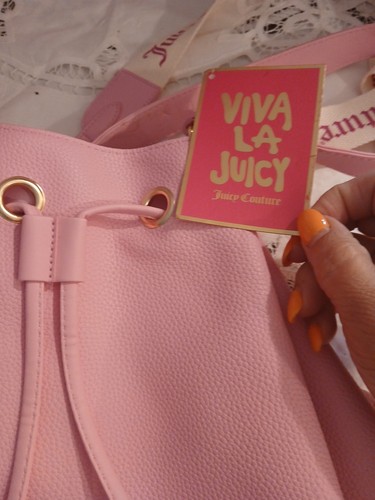 Juicy Couture Rosa Bolso de Mano Bolso Cubo Hombro y Bandolera Correa Extraíble - Imagen 3 de 7