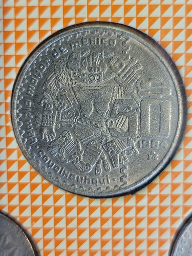 Juego de 7 monedas de recuerdo mexicano prehispánico - Imagen 7 de 11