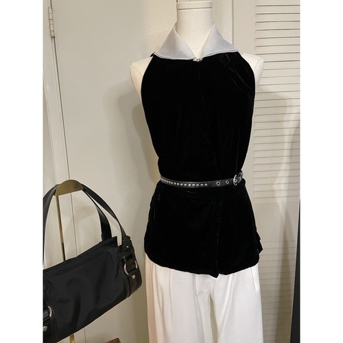 Vintage Elegant Made in the USA Union Tag Anne Klein II Velvet Vest/Top Size 12 - Picture 4 of 15
