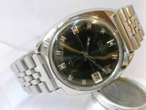 VINTAGE SEIKO SPORTSMATIC AUTOMATIC BLACK DIAL 7625 JAPAN MEN WORKING CONDITION - Picture 9 of 24