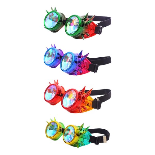 Kristallglaslinsen-Kaleidoskop-Brille, stilvolle, voll verstellbare Passform, - Bild 1 von 12