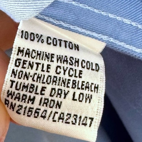 Talbots Blue Wrinkle Resistant Button Up Long Sleeve Shirt Women's 14 - Picture 11 of 11