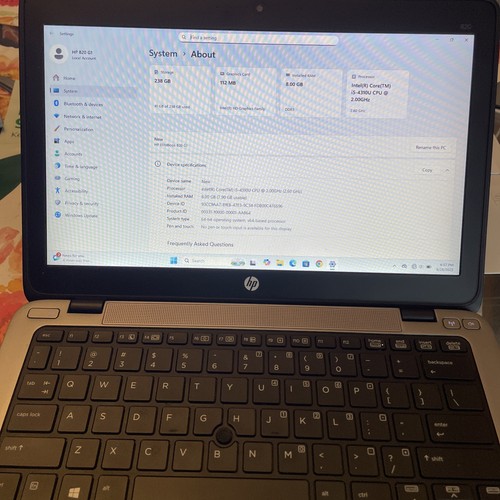 hp elitebook 820 G1, Intel(R) Core(TM) i5-4310U CPU 2.60GHz Windows 11 24 H2 - Picture 8 of 10