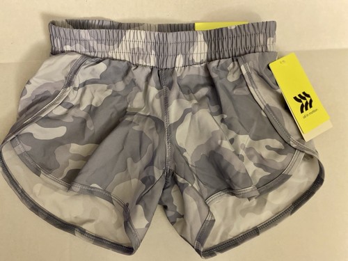 All In Motion Girls Athletic Run Shorts Sz XS 4/5 Elastic Waist Lined - Picture 2 of 6