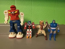 Misc. 80s 90s Vintage Toy Lot: Robot Galaxy Super Mechanic Fighter, Transformer