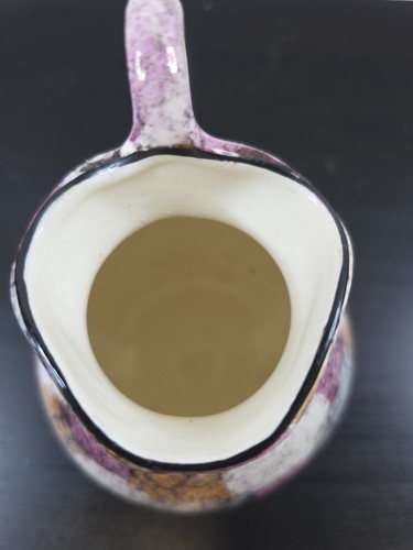 Vintage "Coronet" Czechoslovakia Art Pottery Multi-Color Design Pitcher - Picture 3 of 5