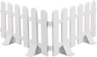 DOITOOL 2Pcs White Picket Fence Garden Border Plastic Garden Edging Fence