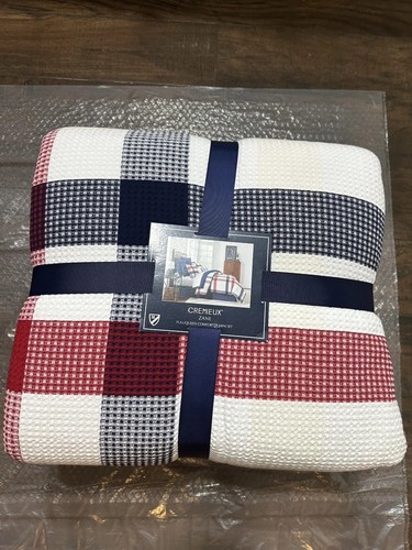 New Cremieux Zane Plaid Waffle Full/Queen Comforter Set 3pc - Picture 6 of 6