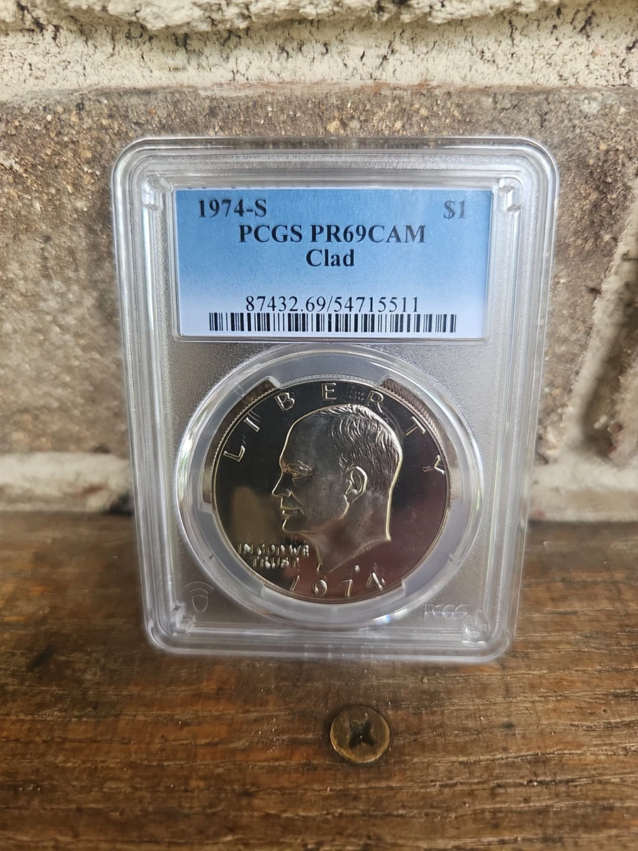 【博物館級】PCGS PR69DCAM 1974-F 独50Pf POP1 PCGS Certified PR 69 Graded 1974 Eisenhower Dollars (1971-1978