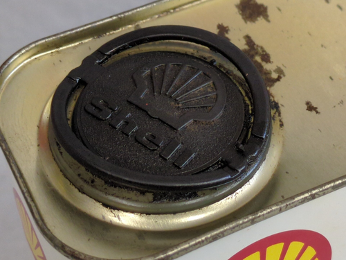 Vintage French Shell Huile / Oil Multigrade 2 Litre Tin / Can (SH10) - Picture 8 of 10