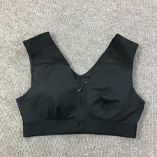 Tommie Copper Sports Bra Womens Large Shoulder Support Zip Front Gym Activewear