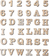 296 Pieces 0.75" Inch Mini Unfinished Wood Alphabet Letters and Wooden...