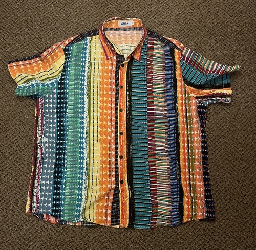 Camisa Hawaiana Abotonada Vatpove Para Hombre XL Isla Informal Vacaciones Colorida - Imagen 7 de 8