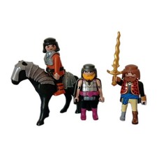 Playmobil Pirate Knight Armored Horse Lot 3 Figures One Horse and a Sword